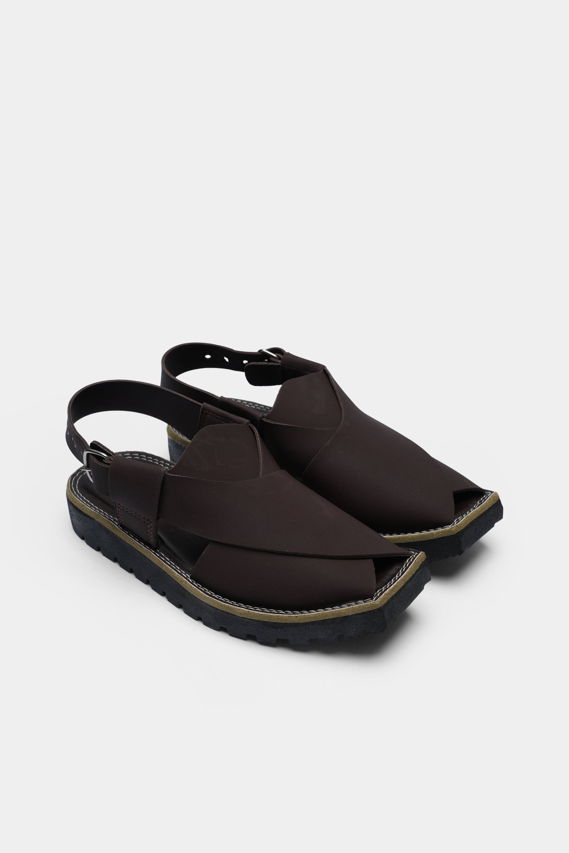 Zarghoon Classic Peshawari Chappal Article 2018 Brown