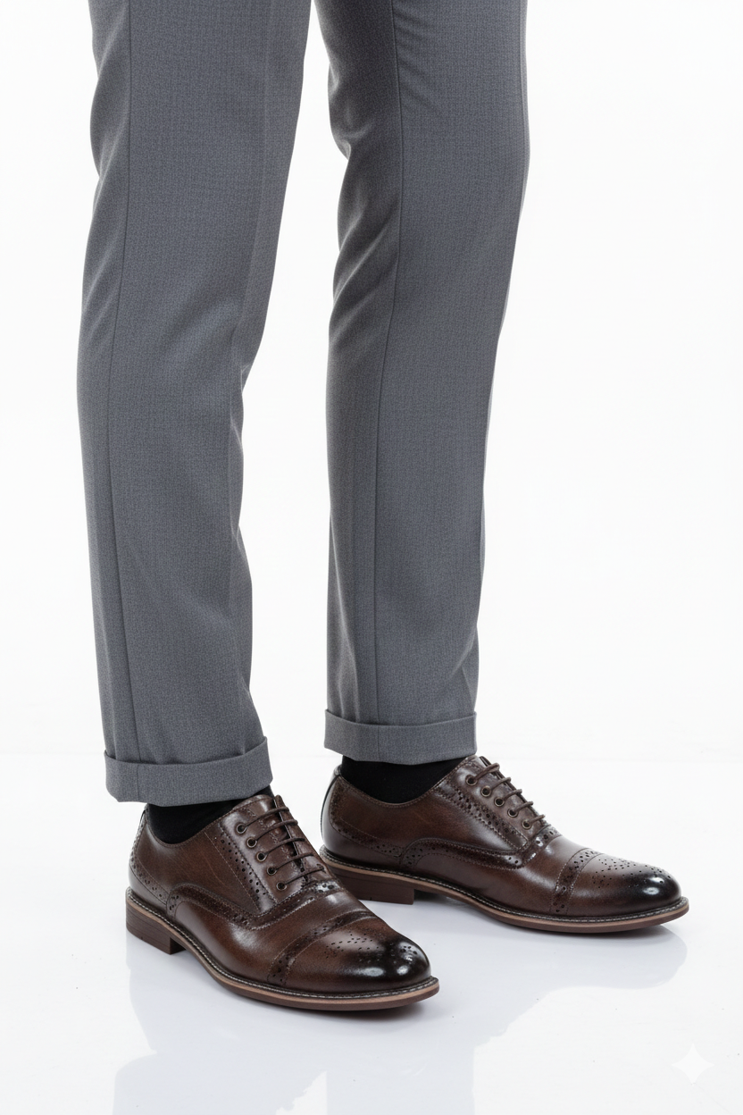 Regent Wingtip Oxford men brown 3056