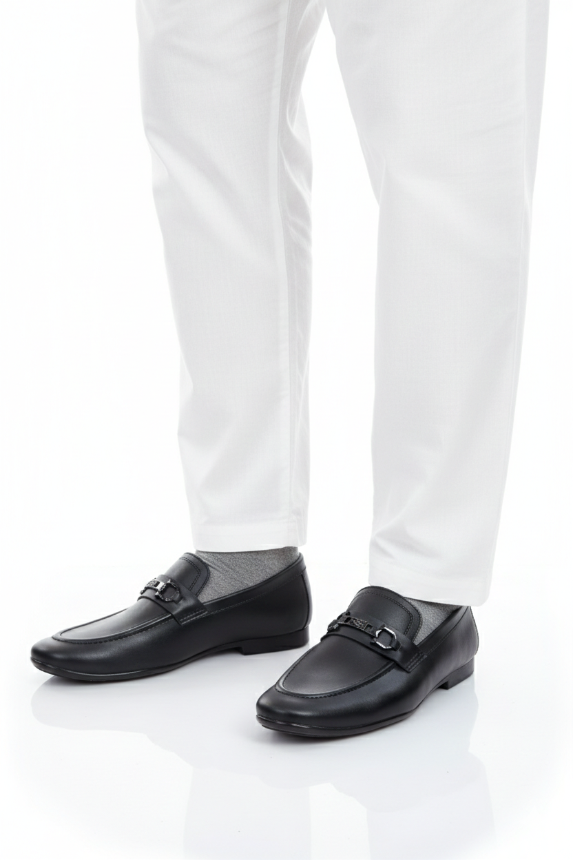 Midnight Regent” Bit men's Loafer Rubart Sole Black 3012