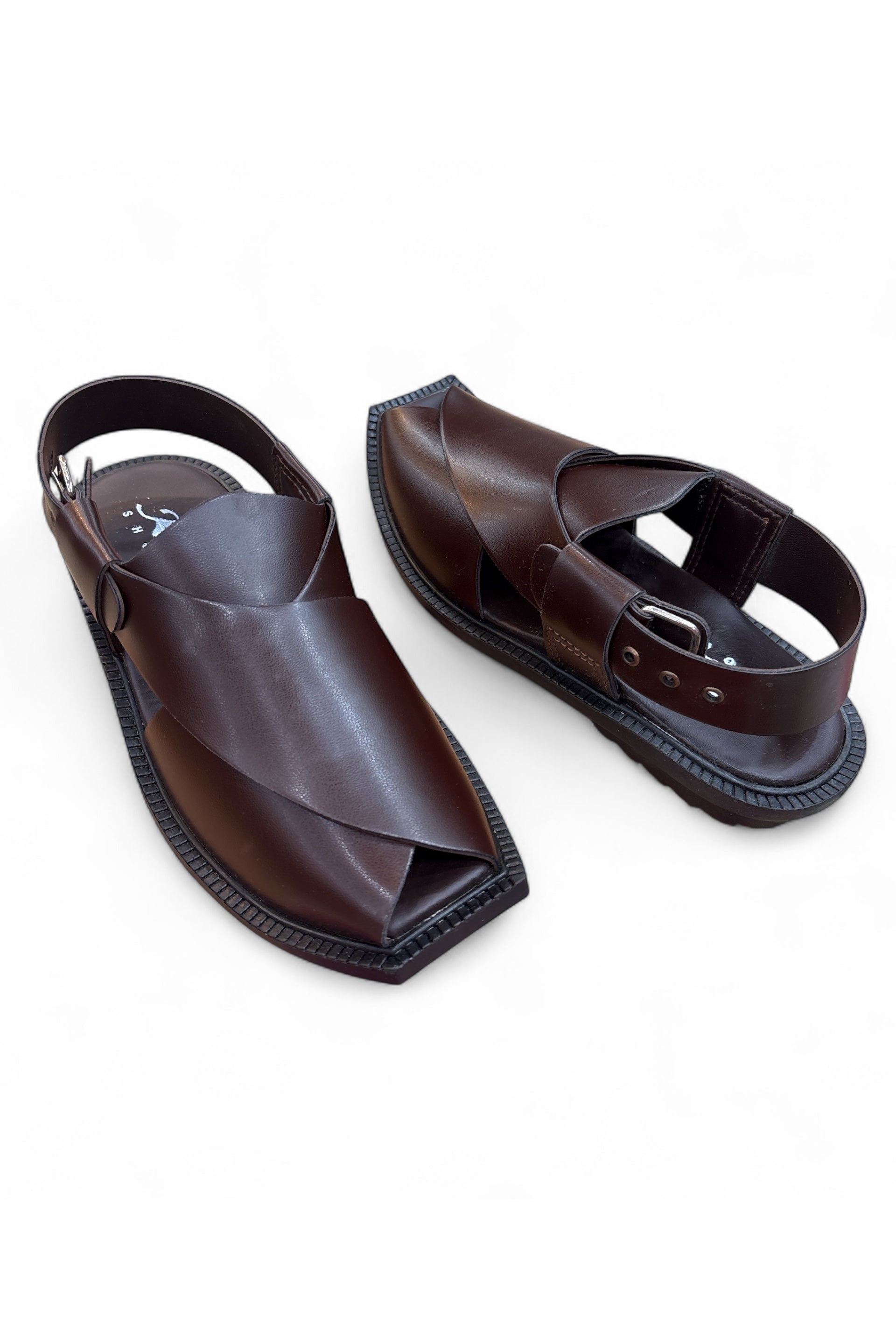 Kohat Classic – Black Leather Peshawari Chappal 2019