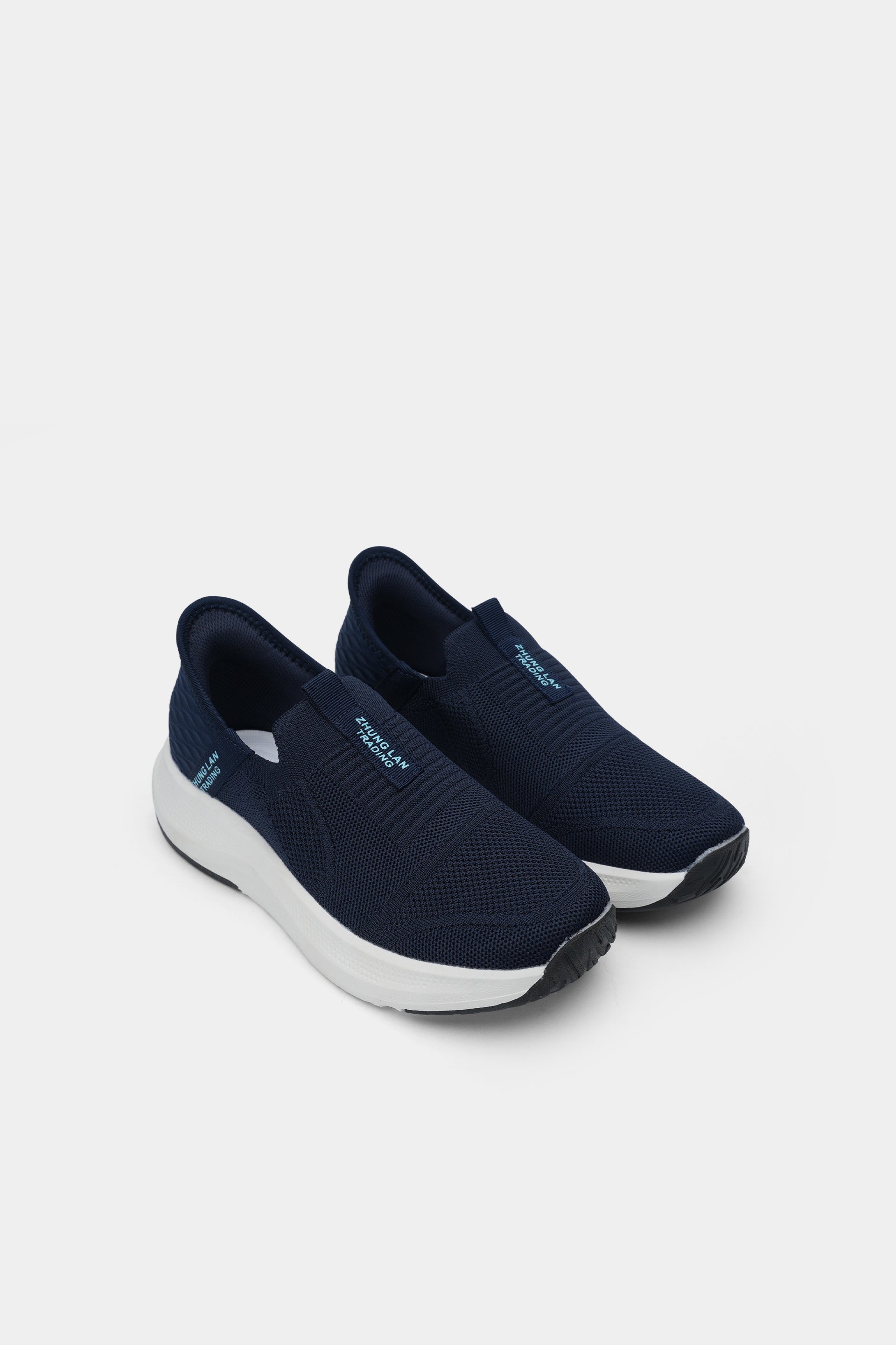 Men's Knit Slip Comfort Sleek Shoes Blue - 3204