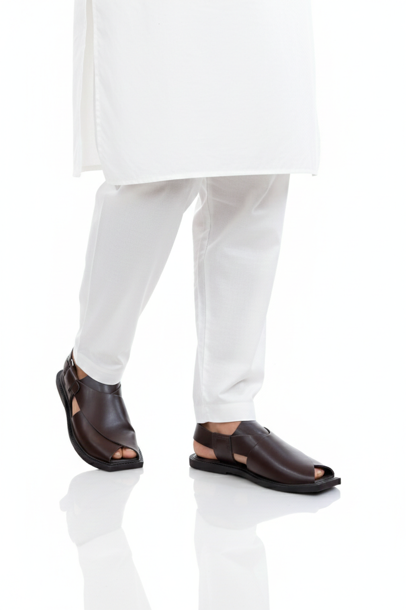 Kohat Classic – Brown Leather Peshawari Chappal 2019