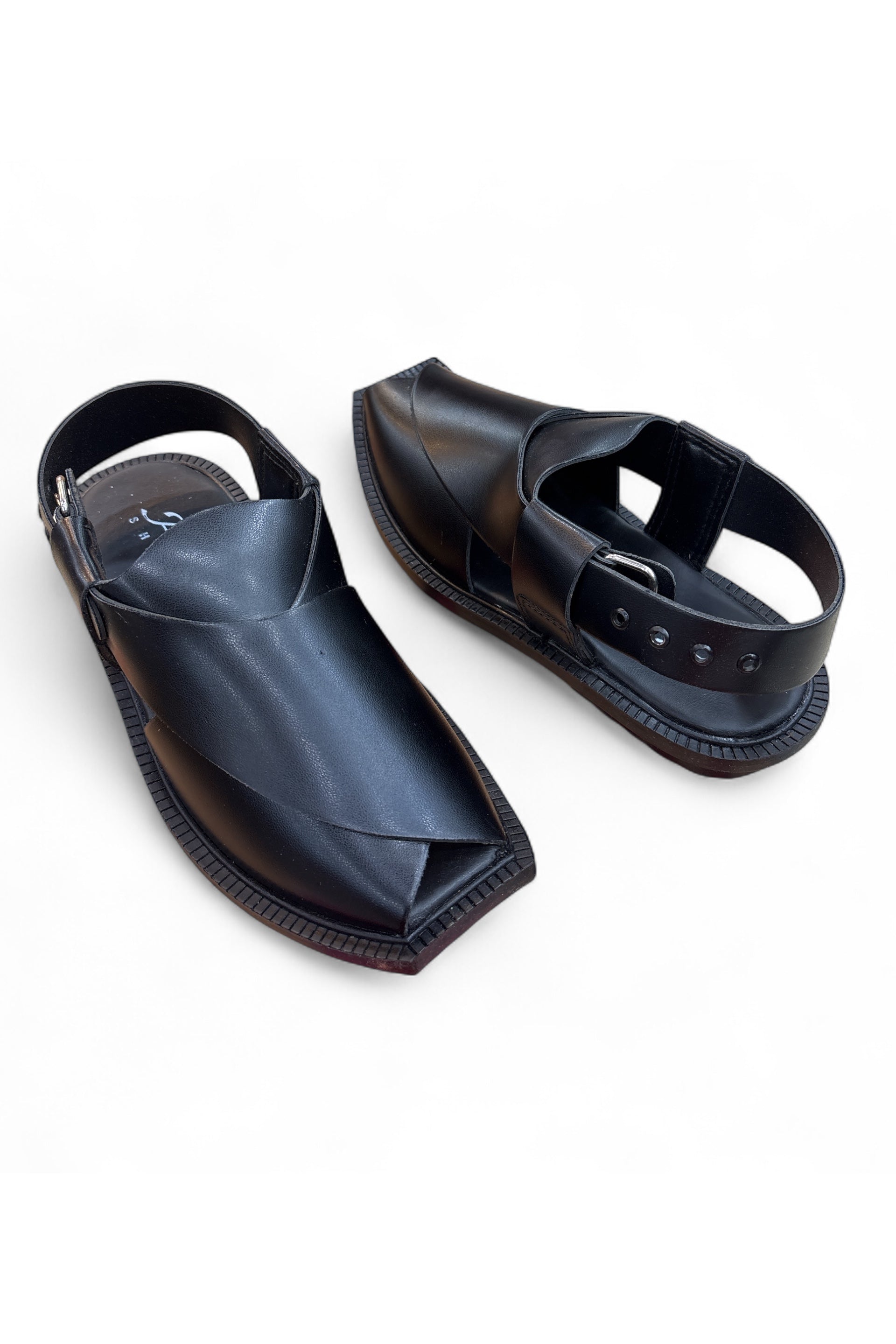 Kohat Classic – Black Leather Peshawari Chappal 2019