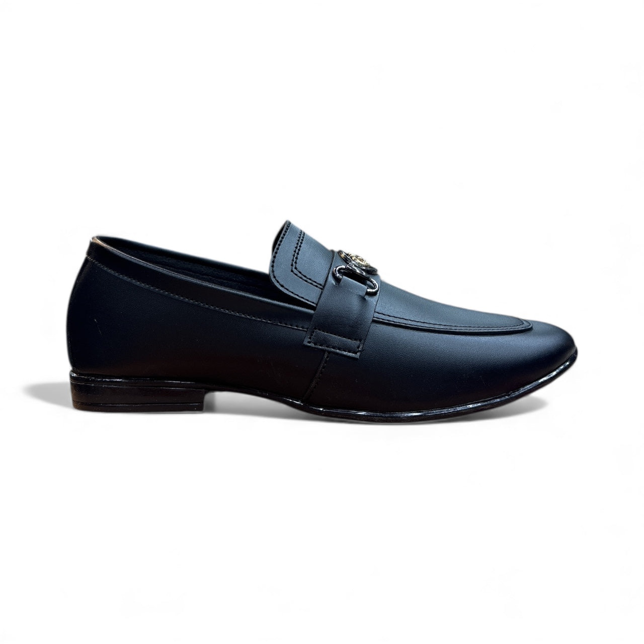 Noir Crest” Polished Emblem Loafer black 3014